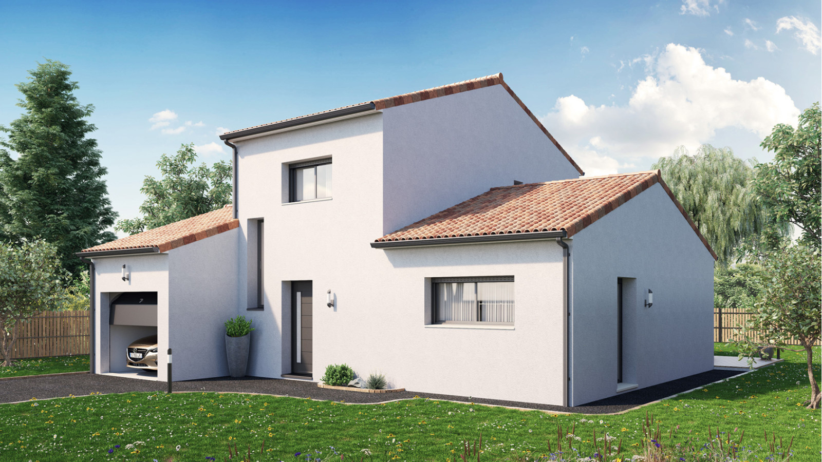 Maison neuve à Le Loroux-Bottereau avec 3 chambres sur terrain de 472m2 / image 2