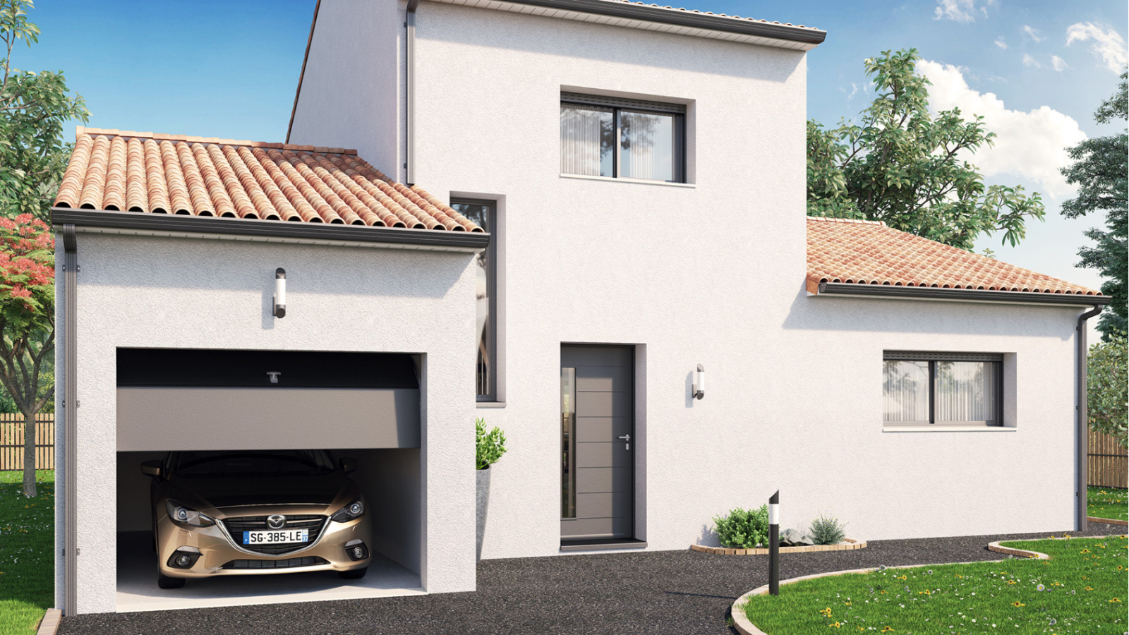 Maison neuve à Le Loroux-Bottereau avec 3 chambres sur terrain de 472m2 / image 4