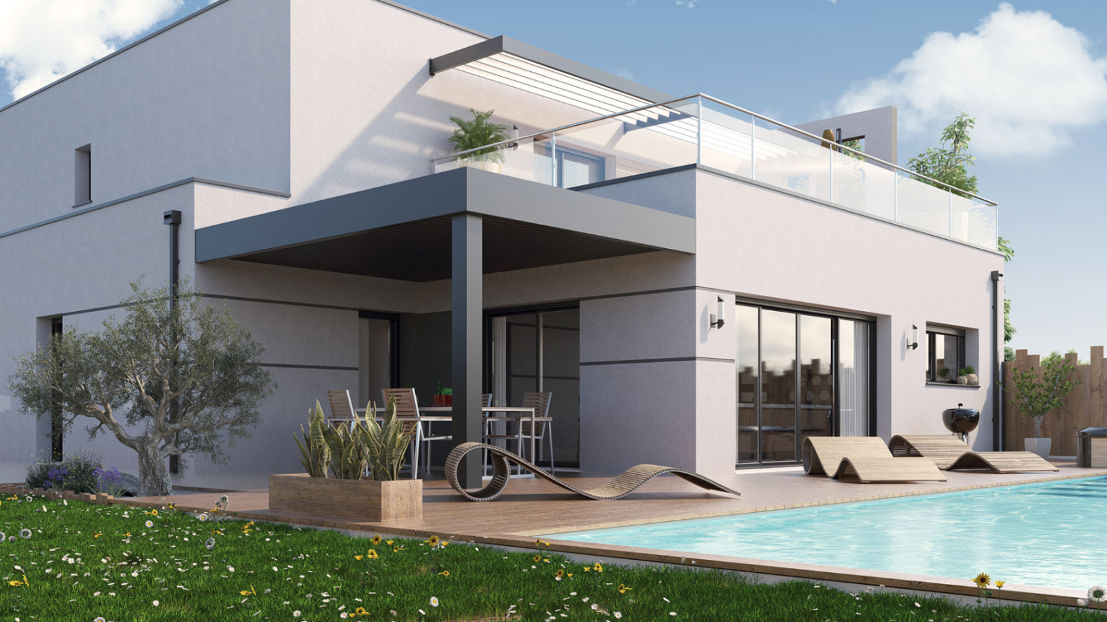 Maison neuve à Plougoumelen avec 5 chambres sur terrain de 467m2 / image 5