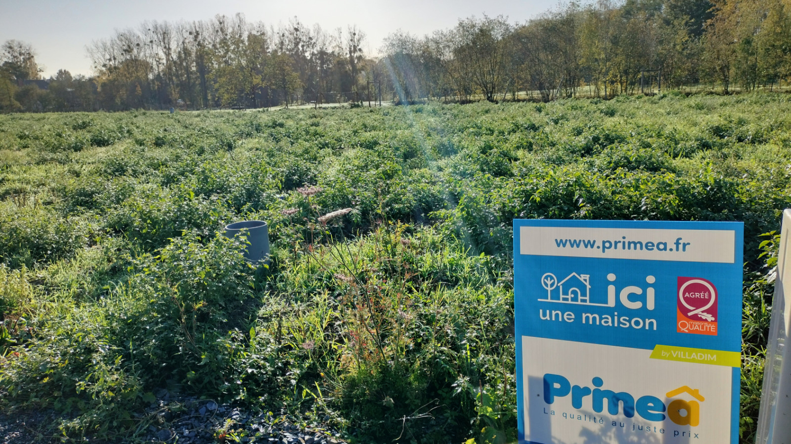 Terrain constructible de 314m2 à Lassy
