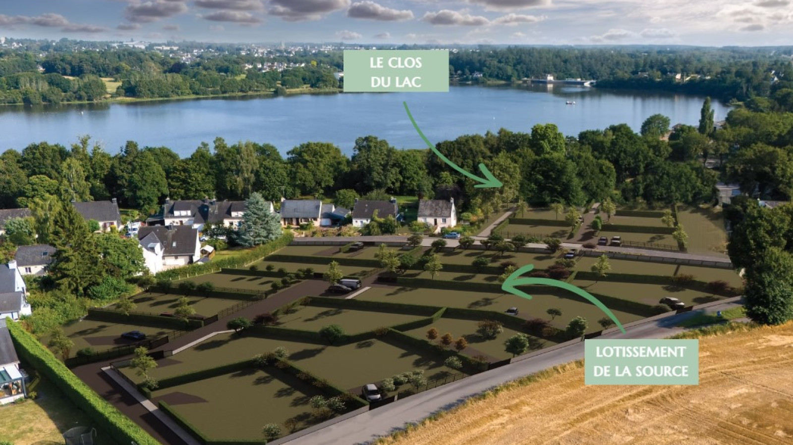 Terrain constructible de 380m2 à Taupont