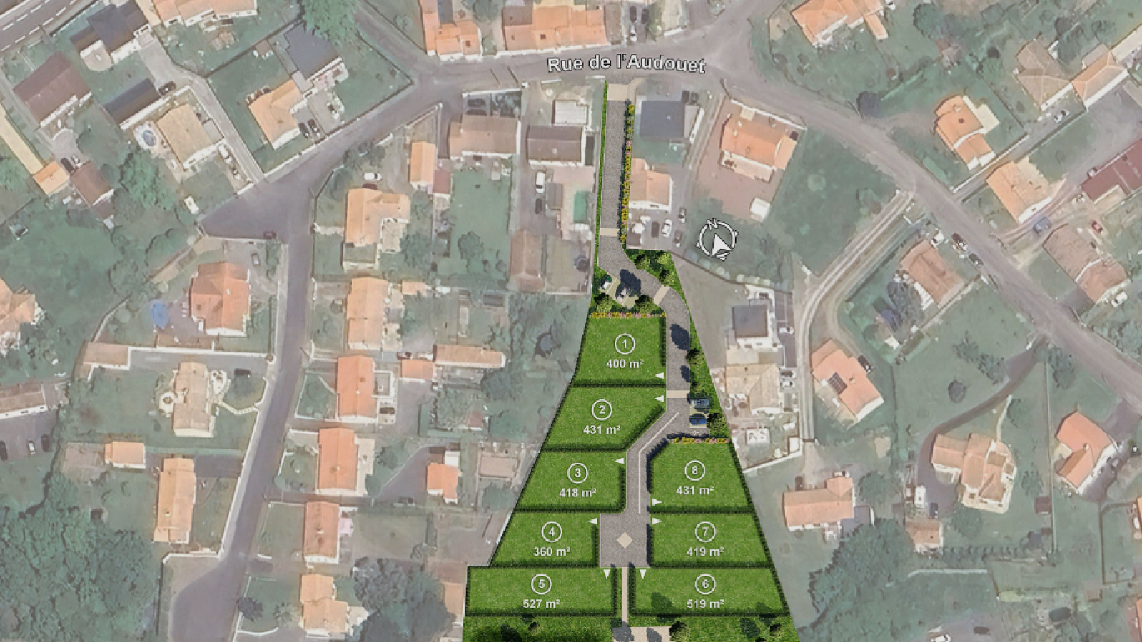 Terrain constructible de 360m2 à La Chevrolière