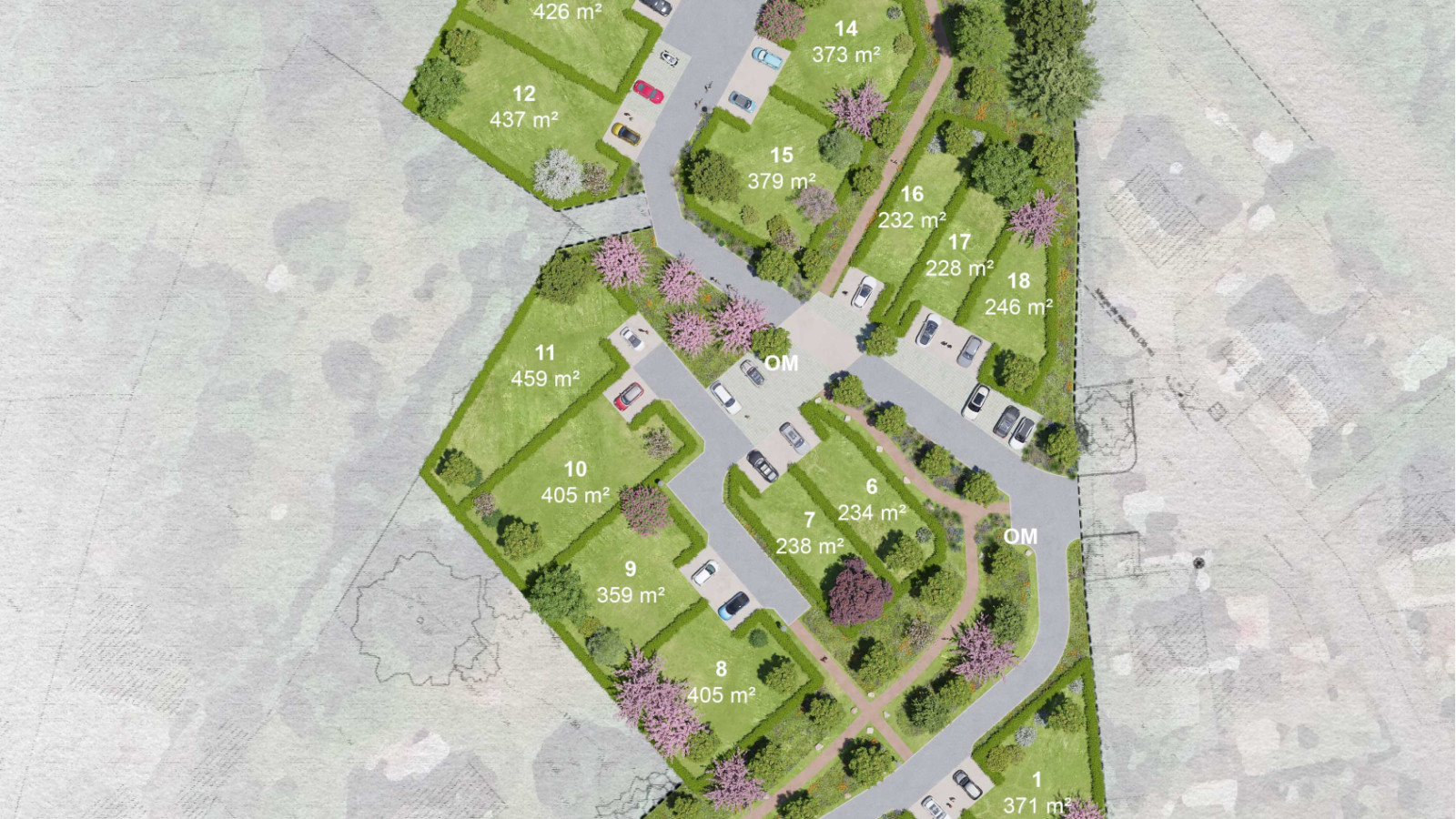 Terrain constructible de 414m2 à Locmiquélic