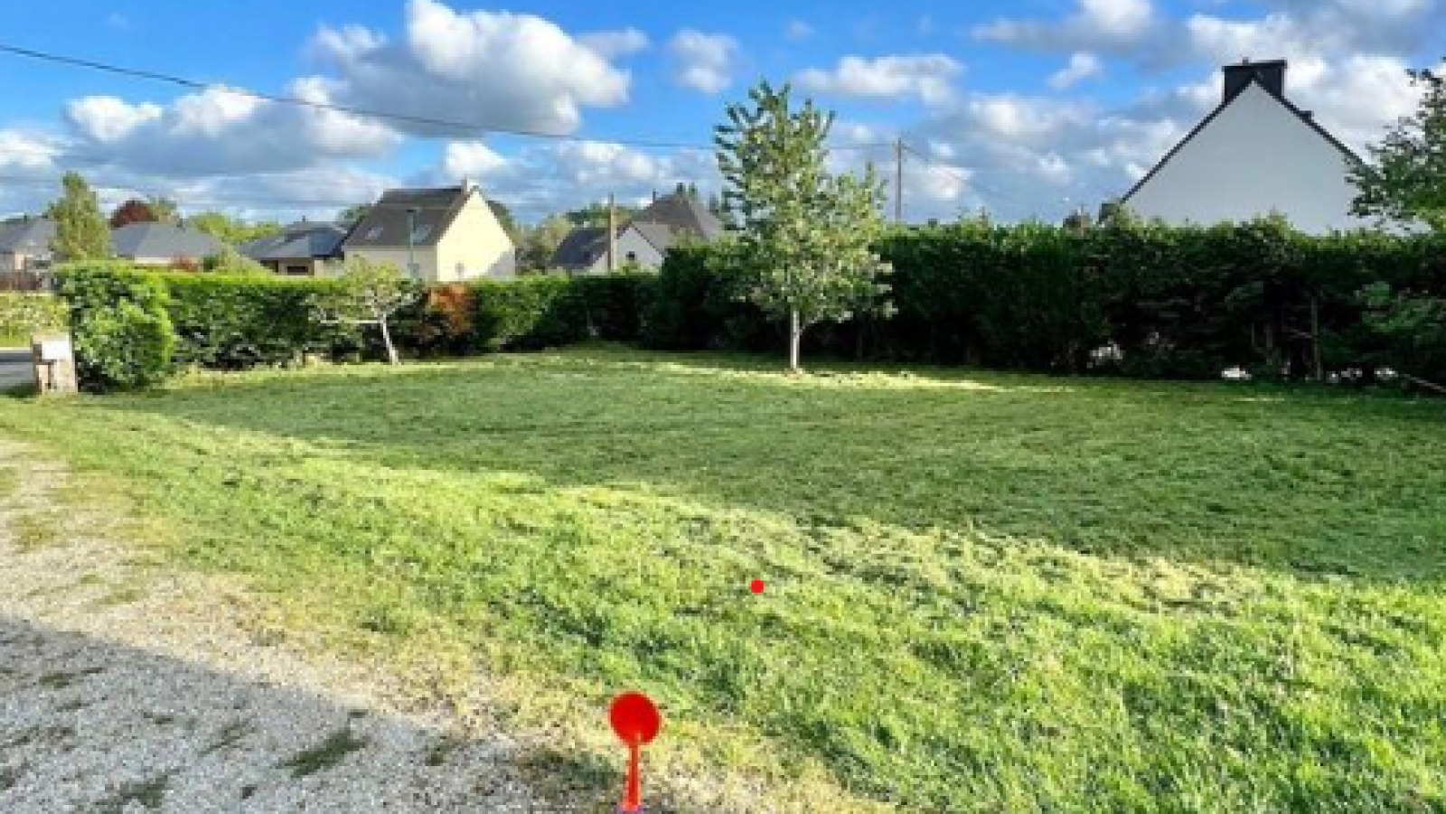 Terrain constructible de 482m2 à Landévant