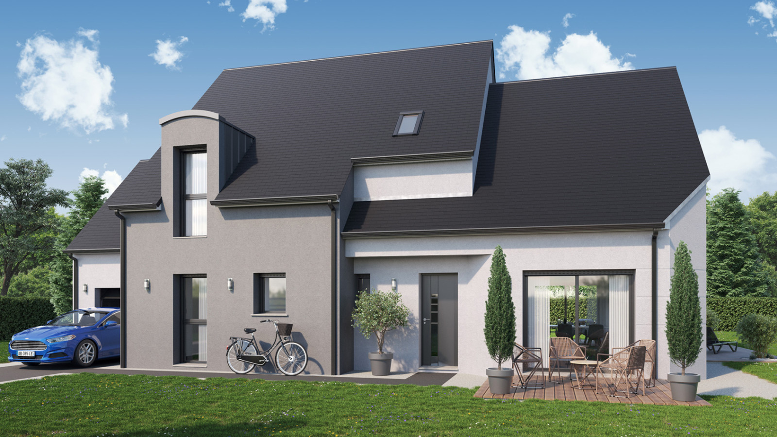 Maison neuve à Saint-Herblain avec 4 chambres sur terrain de 386m2 / image 2