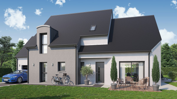 Maison neuve à Guérande avec 4 chambres sur terrain de 400m2 - image 1