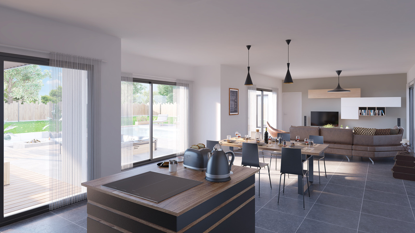 Maison neuve à Locoal-Mendon avec 4 chambres sur terrain de 664m2 / image 7