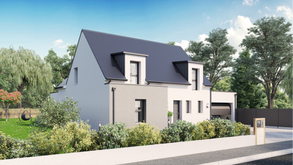 Maison neuve à Plumelec avec 5 chambres sur terrain de 532m2 - image 2