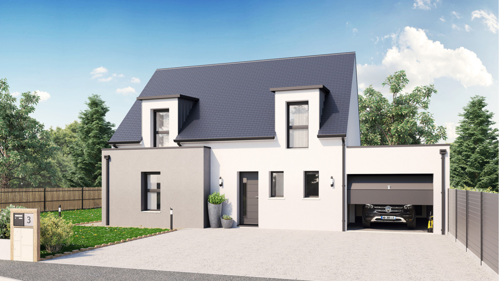 Maison neuve à Plumelec avec 5 chambres sur terrain de 532m2 / image 4
