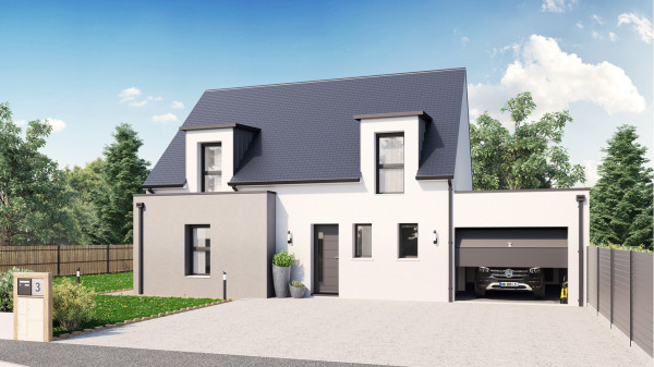 Maison neuve à Plumelec avec 5 chambres sur terrain de 532m2 - image 3