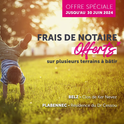 Offre exceptionnelle : Mortier Construction vous offre les frais de notaire sur l'achat d'un terrain !